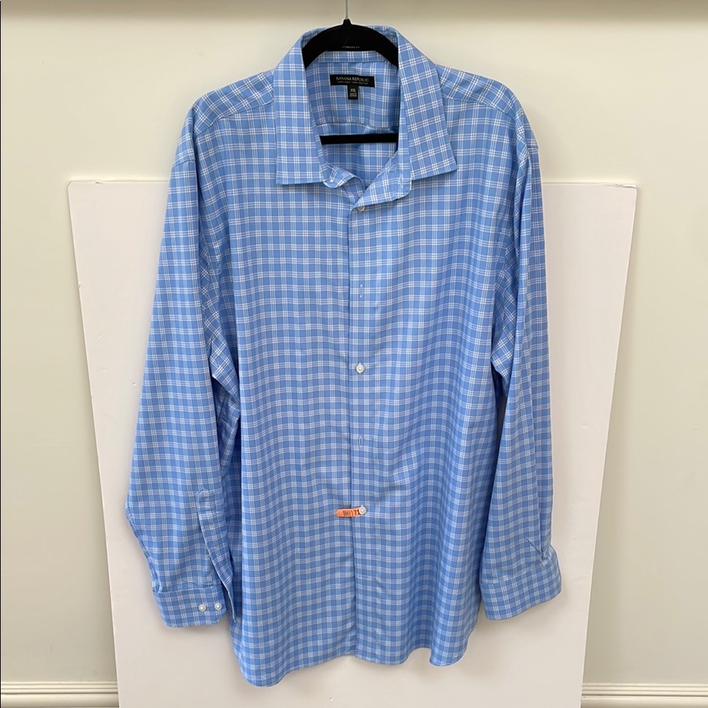 Banana Republic Blue Dress Shirt Classic Gingham
